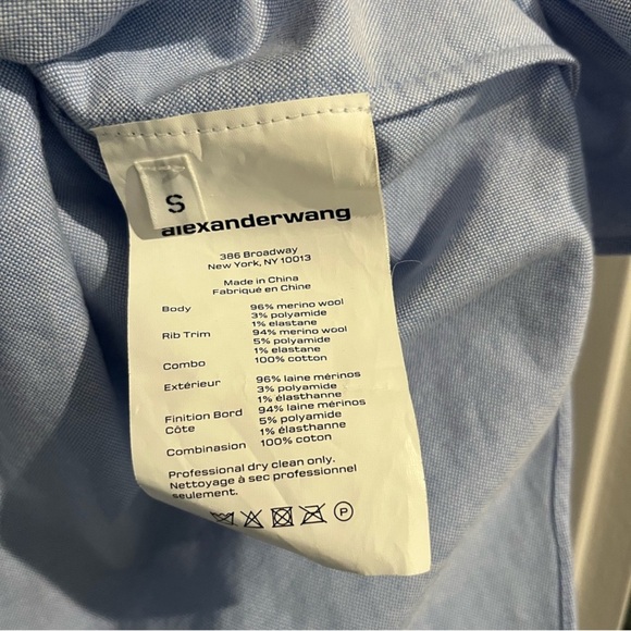 Alexander Wang Cream bilayer Knit Vest with Light Blue Shirt - Picture 3 of 4